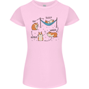 Hampster Eat Sleep Wheek Repeat Funny Womens Petite Cut T-Shirt Light Pink