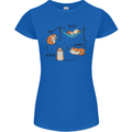 Hampster Eat Sleep Wheek Repeat Funny Womens Petite Cut T-Shirt Royal Blue
