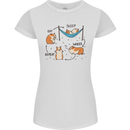 Hampster Eat Sleep Wheek Repeat Funny Womens Petite Cut T-Shirt White