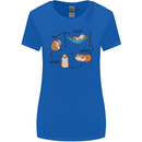Hampster Eat Sleep Wheek Repeat Funny Womens Wider Cut T-Shirt Royal Blue
