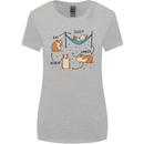 Hampster Eat Sleep Wheek Repeat Funny Womens Wider Cut T-Shirt Sports Grey