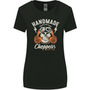 Hand Made Choppers Motorcycle Biker Womens Wider Cut T-Shirt Black