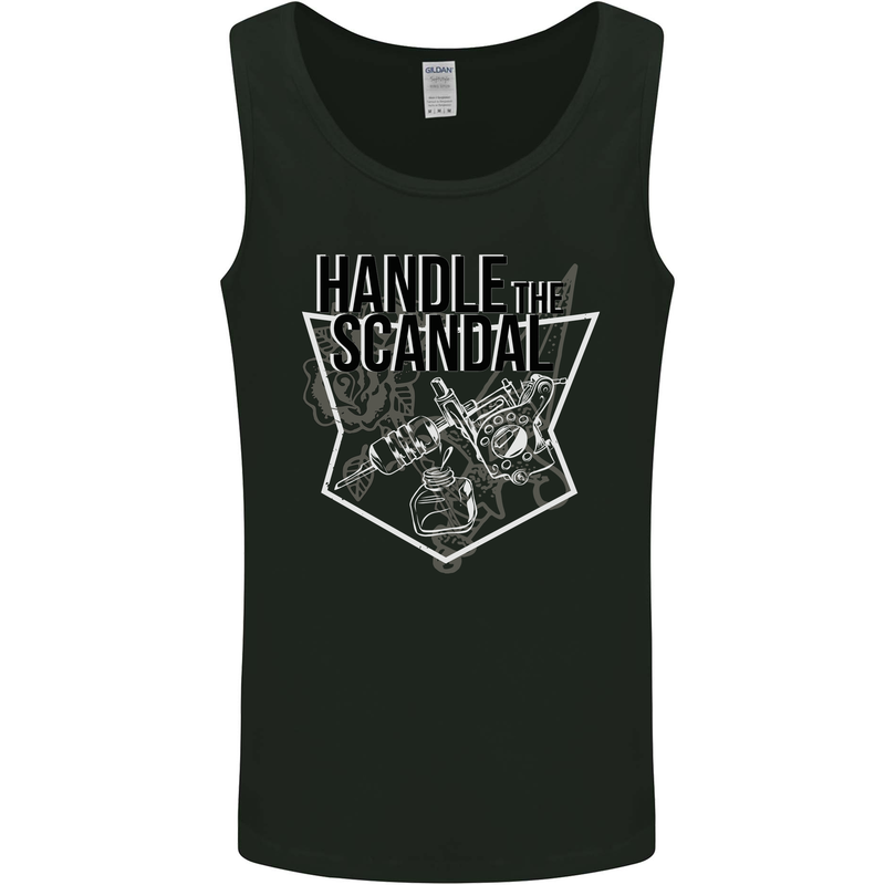 Handle the Scandal Tattoo Artist Mens Vest Tank Top Black