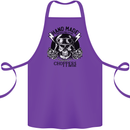 Handmade Choppers Biker Motorcycle Bike Cotton Apron 100% Organic Purple