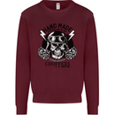 Handmade Choppers Biker Motorcycle Bike Kids Sweatshirt Jumper Maroon