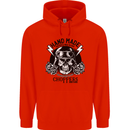 Handmade Choppers Biker Motorcycle Bike Mens 80% Cotton Hoodie Bright Red