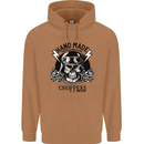 Handmade Choppers Biker Motorcycle Bike Mens 80% Cotton Hoodie Caramel Latte