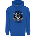 Handmade Choppers Biker Motorcycle Bike Mens 80% Cotton Hoodie Royal Blue