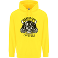 Handmade Choppers Biker Motorcycle Bike Mens 80% Cotton Hoodie Yellow
