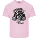 Handmade Choppers Biker Motorcycle Bike Mens Cotton T-Shirt Tee Top Light Pink