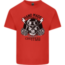 Handmade Choppers Biker Motorcycle Bike Mens Cotton T-Shirt Tee Top Red
