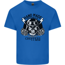 Handmade Choppers Biker Motorcycle Bike Mens Cotton T-Shirt Tee Top Royal Blue