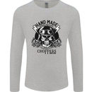 Handmade Choppers Biker Motorcycle Bike Mens Long Sleeve T-Shirt Sports Grey