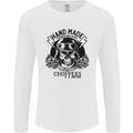 Handmade Choppers Biker Motorcycle Bike Mens Long Sleeve T-Shirt White