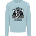 Handmade Choppers Biker Motorcycle Bike Mens Sweatshirt Jumper Light Blue