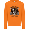 Handmade Choppers Biker Motorcycle Bike Mens Sweatshirt Jumper Orange