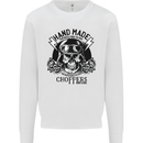 Handmade Choppers Biker Motorcycle Bike Mens Sweatshirt Jumper White