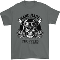 Handmade Choppers Biker Motorcycle Bike Mens T-Shirt 100% Cotton Charcoal