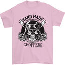 Handmade Choppers Biker Motorcycle Bike Mens T-Shirt 100% Cotton Light Pink
