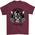 Handmade Choppers Biker Motorcycle Bike Mens T-Shirt 100% Cotton Maroon