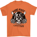 Handmade Choppers Biker Motorcycle Bike Mens T-Shirt 100% Cotton Orange