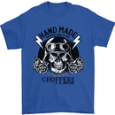 Handmade Choppers Biker Motorcycle Bike Mens T-Shirt 100% Cotton Royal Blue