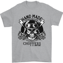 Handmade Choppers Biker Motorcycle Bike Mens T-Shirt 100% Cotton Sports Grey