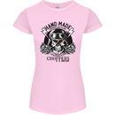 Handmade Choppers Biker Motorcycle Bike Womens Petite Cut T-Shirt Light Pink