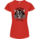 Handmade Choppers Biker Motorcycle Bike Womens Petite Cut T-Shirt Red