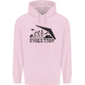Hang Gliding Evolution Funny Hang Glider Childrens Kids Hoodie Light Pink