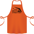 Hang Gliding Evolution Funny Hang Glider Cotton Apron 100% Organic Orange