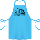 Hang Gliding Evolution Funny Hang Glider Cotton Apron 100% Organic Turquoise