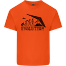 Hang Gliding Evolution Funny Hang Glider Kids T-Shirt Childrens Orange