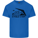 Hang Gliding Evolution Funny Hang Glider Kids T-Shirt Childrens Royal Blue