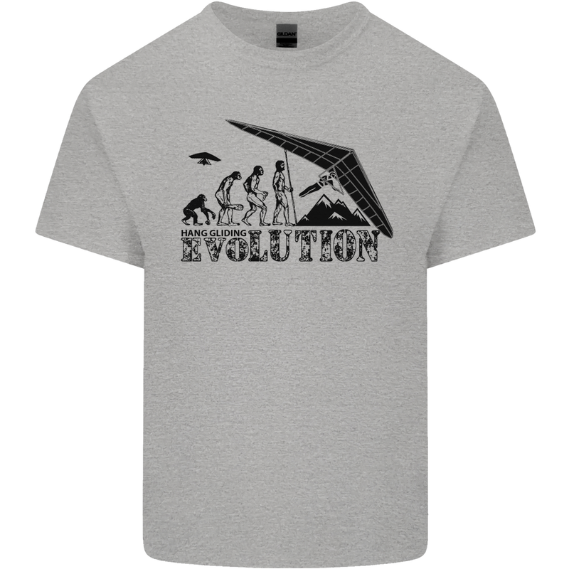 Hang Gliding Evolution Funny Hang Glider Kids T-Shirt Childrens Sports Grey