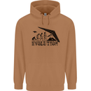 Hang Gliding Evolution Funny Hang Glider Mens 80% Cotton Hoodie Caramel Latte