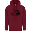 Hang Gliding Evolution Funny Hang Glider Mens 80% Cotton Hoodie Maroon