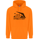 Hang Gliding Evolution Funny Hang Glider Mens 80% Cotton Hoodie Orange