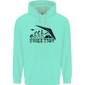 Hang Gliding Evolution Funny Hang Glider Mens 80% Cotton Hoodie Peppermint