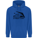 Hang Gliding Evolution Funny Hang Glider Mens 80% Cotton Hoodie Royal Blue