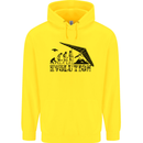 Hang Gliding Evolution Funny Hang Glider Mens 80% Cotton Hoodie Yellow