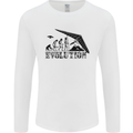 Hang Gliding Evolution Funny Hang Glider Mens Long Sleeve T-Shirt White