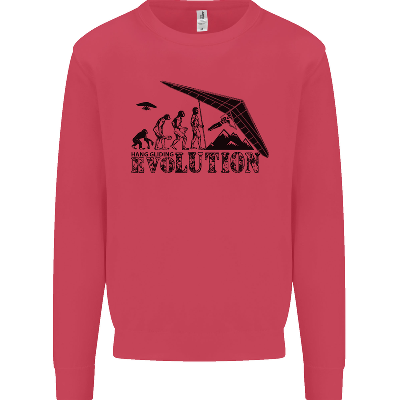 Hang Gliding Evolution Funny Hang Glider Mens Sweatshirt Jumper Heliconia