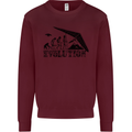 Hang Gliding Evolution Funny Hang Glider Mens Sweatshirt Jumper Maroon