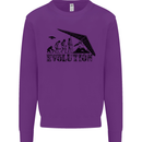 Hang Gliding Evolution Funny Hang Glider Mens Sweatshirt Jumper Purple