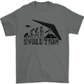 Hang Gliding Evolution Funny Hang Glider Mens T-Shirt Cotton Gildan Charcoal