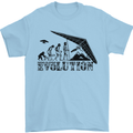 Hang Gliding Evolution Funny Hang Glider Mens T-Shirt Cotton Gildan Light Blue