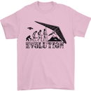 Hang Gliding Evolution Funny Hang Glider Mens T-Shirt Cotton Gildan Light Pink