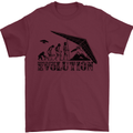 Hang Gliding Evolution Funny Hang Glider Mens T-Shirt Cotton Gildan Maroon