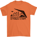 Hang Gliding Evolution Funny Hang Glider Mens T-Shirt Cotton Gildan Orange